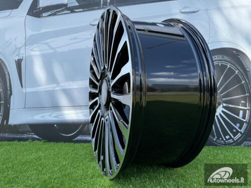 Ratlankis R21x9.5  5X112  ET  46  66.6  B1365  Black Polished (MB)  For MER  (P)  (MANSORY)