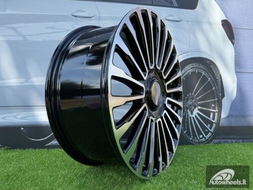 Ratlankis R21x9.5  5X112  ET  46  66.6  B1365  Black Polished (MB)  For MER  (P)  (MANSORY)