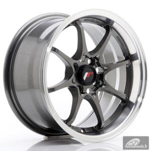 JR Wheels JR5 15x8 ET28 4x100 Gun Metal w/Machined Lip