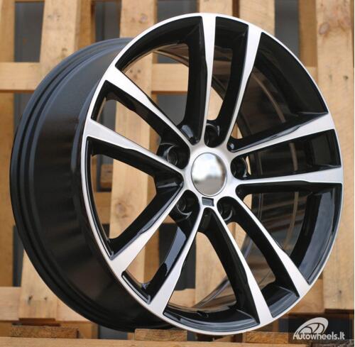 Ratlankis R18x8  5X120  ET  34  72.6  B5229  Black Polished (MB)  For BMW  (P2)