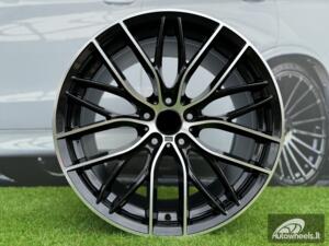 Ratlankis R19x8.5  5X120  ET  35  72.6  BK796  (BY1304)  Black Polished (MB)  For BMW  (P1+P)  (REAR+FRONT)