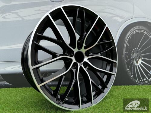 Ratlankis R19x8.5  5X120  ET  35  72.6  BK796  (BY1304)  Black Polished (MB)  For BMW  (P1+P)  (REAR+FRONT)