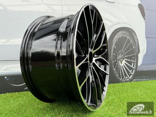 Ratlankis R19x8.5  5X120  ET  35  72.6  BK796  (BY1304)  Black Polished (MB)  For BMW  (P1+P)  (REAR+FRONT)