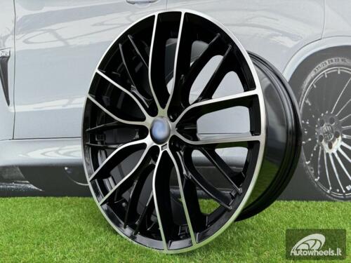 Ratlankis R18x8  5X120  ET  40  72.6  BK796  (BY1304)  Black Polished (MB)  For BMW  (P+Z3)