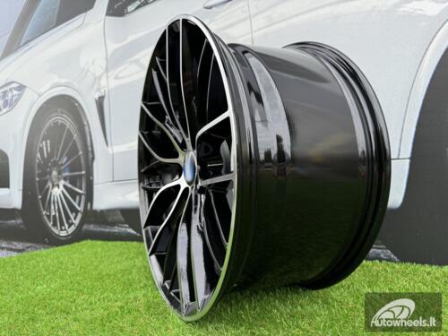 Ratlankis R18x8  5X120  ET  40  72.6  BK796  (BY1304)  Black Polished (MB)  For BMW  (P+Z3)