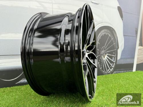 Ratlankis R18x8  5X120  ET  40  72.6  BK796  (BY1304)  Black Polished (MB)  For BMW  (P+Z3)