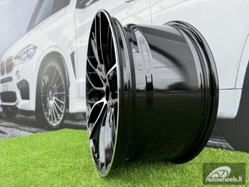 Ratlankis R18x8  5X120  ET  40  72.6  BK796  (BY1304)  Black Polished (MB)  For BMW  (P+Z3)