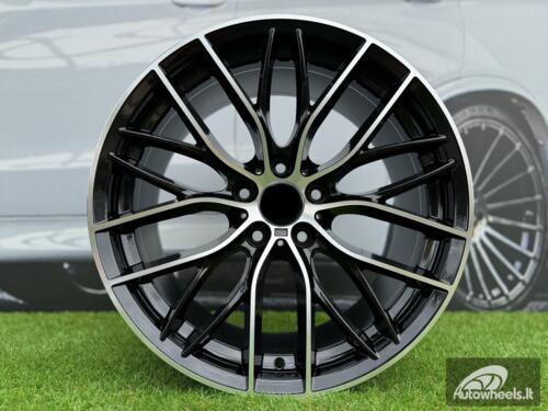 Ratlankis R20x9.5  5X120  ET  40  72.6  BK796  (BY1304)  Black Polished (MB)  For BMW  (Z2)  (FRONT+REAR)