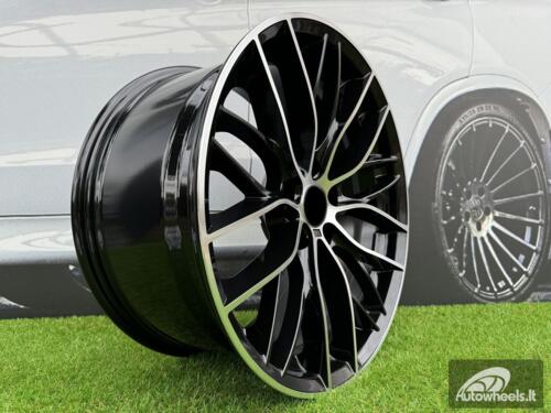 Ratlankis R18x8  5X120  ET  34  72.6  BK796  (IN0216)  Black Polished (MB)  For BMW  (K7+A)  (Rear+Front)
