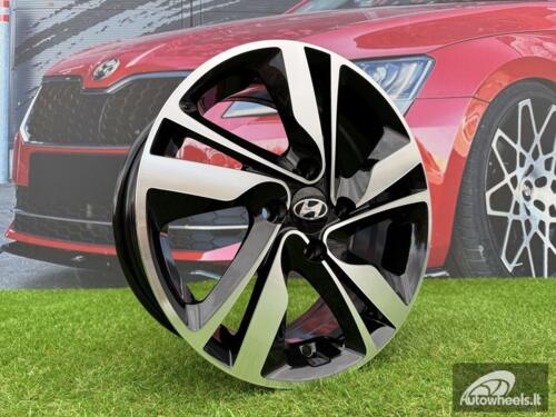 Ratlankis R15x6  4X100  ET  46  54.1  BK813  Black Polished (MB)  For HYUND  (R+D1)