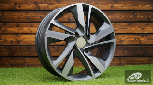 Ratlankis R15x6  4X100  ET  46  54.1  BK813  Grey Polished (MG)  For HYUND  (R)