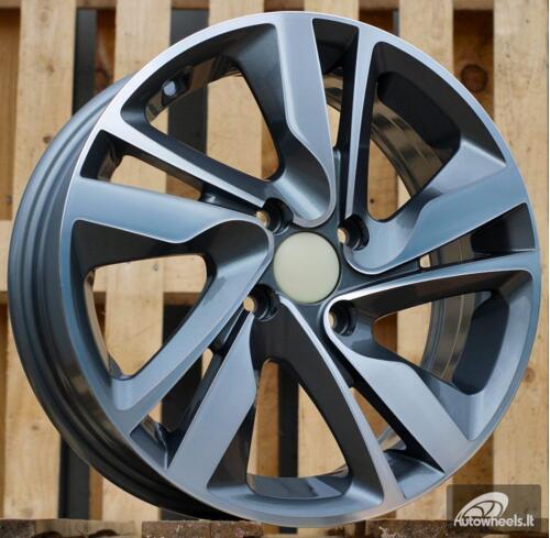 Ratlankis R15x6  4X100  ET  46  54.1  BK813  Grey Polished (MG)  For HYUND  (R)