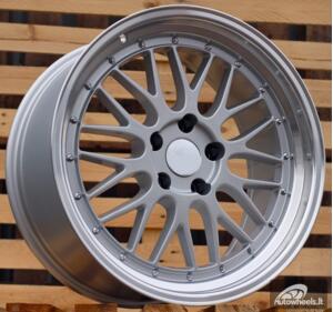 Ratlankis R19x8.5  5X120  ET  20  74.1  BK848  Silver+Polished Lip (SP)  For BMW  (K4)  (BBS Style Rear+Front)