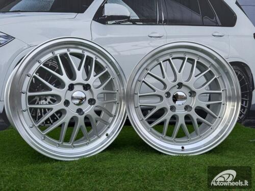 Ratlankis R19x8.5  5X120  ET  20  74.1  BK848  Silver+Polished Lip (SP)  For BMW  (K4+M)  (BBS Style Rear+Front)