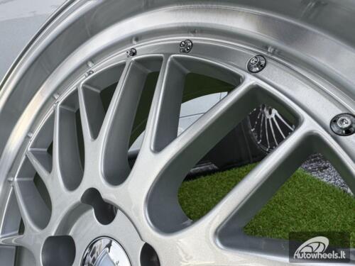 Ratlankis R19x8.5  5X120  ET  20  74.1  BK848  Silver+Polished Lip (SP)  For BMW  (K4+M)  (BBS Style Rear+Front)