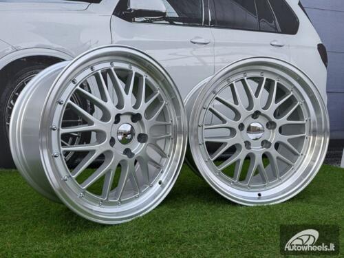 Ratlankis R19x9.5  5X120  ET  20  74.1  BK848  Silver+Polished Lip (SP)  For BMW  (K4)  (BBS Style Rear+Front)