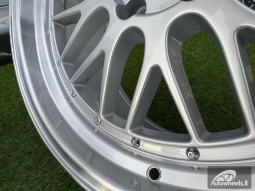 Ratlankis R19x9.5  5X120  ET  20  74.1  BK848  Silver+Polished Lip (SP)  For BMW  (K4)  (BBS Style Rear+Front)