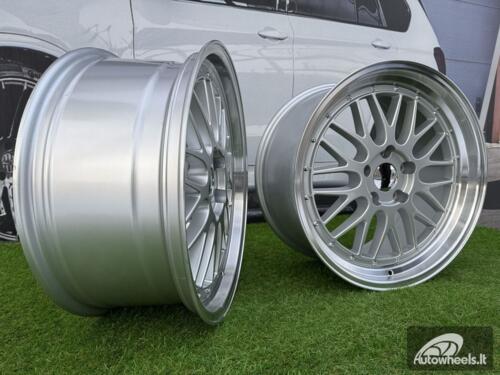 Ratlankis R19x9.5  5X120  ET  20  74.1  BK848  Silver+Polished Lip (SP)  For BMW  (K4+M)  (BBS Style Rear+Front)