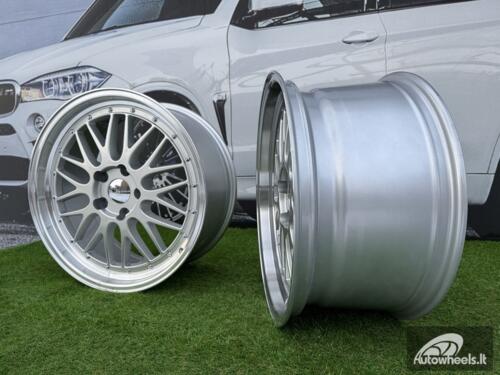Ratlankis R19x9.5  5X120  ET  20  74.1  BK848  Silver+Polished Lip (SP)  For BMW  (K4+M)  (BBS Style Rear+Front)
