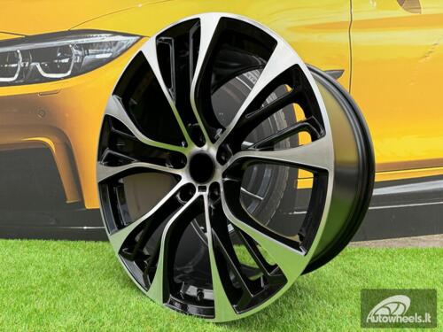 Ratlankis R20x10  5X120  ET  40  74.1  BK851  Black Polished (MB)  For BMW  (K4)  (Rear+Front)