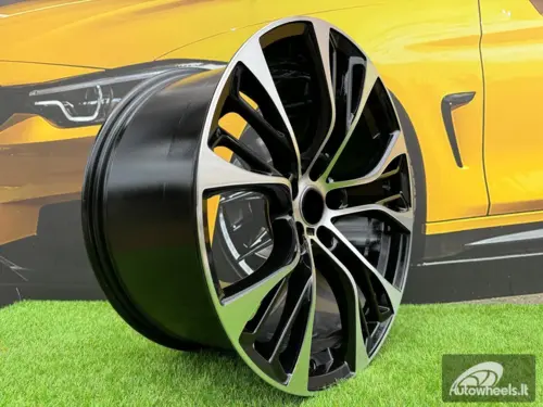 Ratlankis R20x11  5X120  ET  37  74.1  BK851  Black Polished (MB)  For BMW  (K4+P)  (Rear+Front)