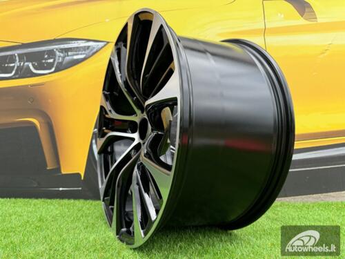 Ratlankis R20x11  5X120  ET  37  74.1  BK851  Black Polished (MB)  For BMW  (K4)  (Rear+Front)