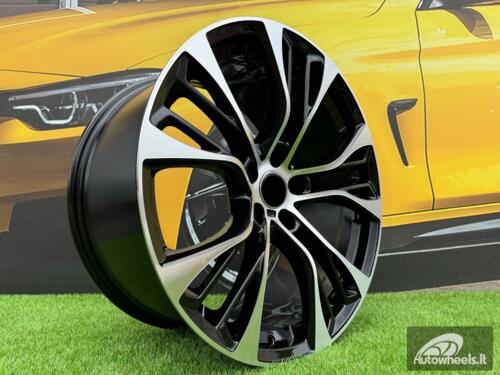 Ratlankis R21x11.5  5X120  ET  38  74.1  BK851  (FR765)  Black Polished (MB)  For BMW  (Z5)  (Rear+Front)
