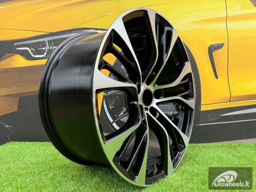 Ratlankis R21x11.5  5X120  ET  38  74.1  BK851  (FR765)  Black Polished (MB)  For BMW  (Z5)  (Rear+Front)