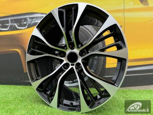 Ratlankis R21x10  5X120  ET  40  74.1  BK851  (FR765)  Black Polished (MB)  For BMW  (P1+P)  (Rear+Front)