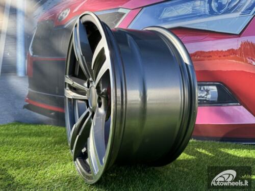 Ratlankis R19x9.5  5X120  ET  40  72.6  BK855  (BY1121)  Grey Polished (MG)  For BMW  (Z1)  (Rear+Front)