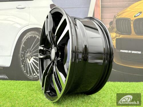 Ratlankis R18x8  5X120  ET  40  72.6  BK855  (BY1121)  Black Polished (MB)  For BMW  (Z2+Z3+P)  (Rear+Front)