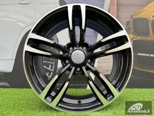 Ratlankis R18x8  5X120  ET  40  72.6  BK855  (BY1121)  Black Polished (MB)  For BMW  (Z2+Z3)  (Rear+Front)