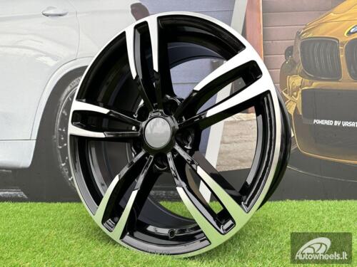 Ratlankis R18x8  5X120  ET  40  72.6  BK855  (BY1121)  Black Polished (MB)  For BMW  (Z2+Z3)  (Rear+Front)