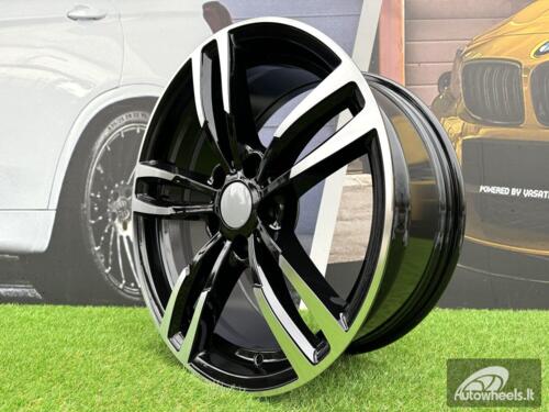 Ratlankis R18x8  5X120  ET  40  72.6  BK855  (BY1121)  Black Polished (MB)  For BMW  (Z2+Z3)  (Rear+Front)