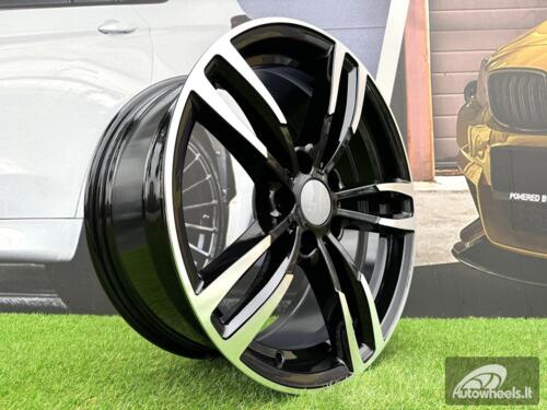 Ratlankis R18x8  5X120  ET  40  72.6  BK855  (BY1121)  Black Polished (MB)  For BMW  (Z2+Z3)  (Rear+Front)