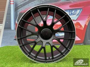 Ratlankis R19x8  5X112  ET  45  66.6  BK912  Black Half Matt+Polished Lip (BLHMPL)  For MER  (K4+P)  ())
