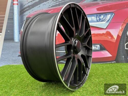 Ratlankis R19x8  5X112  ET  45  66.6  BK912  Black Half Matt+Polished Lip (BLHMPL)  For MER  (P)  ())