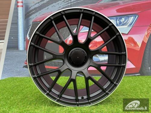 Ratlankis R19x9.5  5X112  ET  30  66.6  BK912  (A965)  Black Half Matt+Polished Lip (BLHMPL)  For MER  (K7)  ()