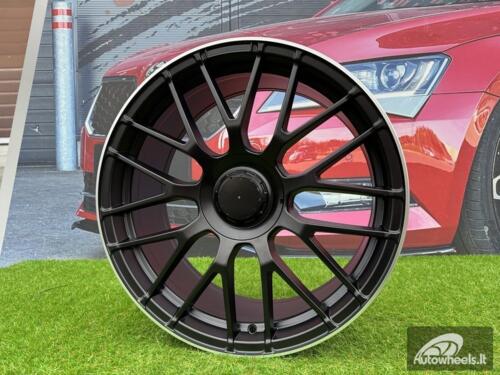 Ratlankis R19x9.5  5X112  ET  30  66.6  BK912  (A965)  Black Half Matt+Polished Lip (BLHMPL)  For MER  (K7)  ()