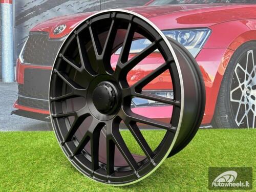 Ratlankis R19x9.5  5X112  ET  30  66.6  BK912  (A965)  Black Half Matt+Polished Lip (BLHMPL)  For MER  (K7)  ()