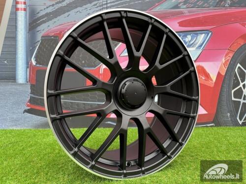Ratlankis R19x9.5  5X112  ET  30  66.6  BK912  (A965)  Black Half Matt+Polished Lip (BLHMPL)  For MER  (K7)  ()