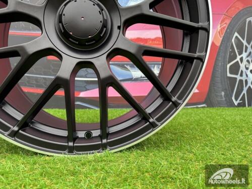 Ratlankis R19x9.5  5X112  ET  30  66.6  BK912  (A965)  Black Half Matt+Polished Lip (BLHMPL)  For MER  (K7)  ()