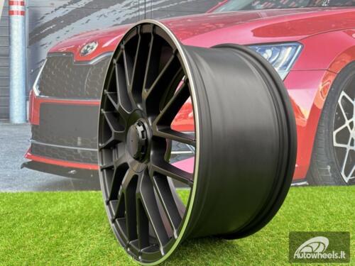 Ratlankis R19x9.5  5X112  ET  35  66.6  BK912  Black Half Matt+Polished Lip (BLHMPL)  For MER  (K2)  (Rear+Front)