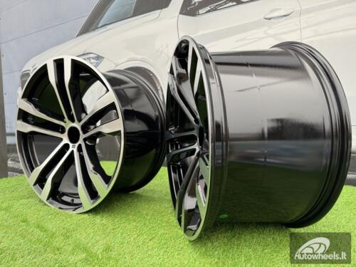 Ratlankis R20x10  5X120  ET  40  74.1  BK924  Black Polished (MB)  For BMW  (K4)  (Rear+Front)