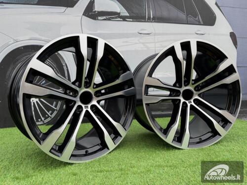 Ratlankis R20x11  5X120  ET  37  74.1  BK924  Black Polished (MB)  For BMW  (K2)  (Rear+Front)