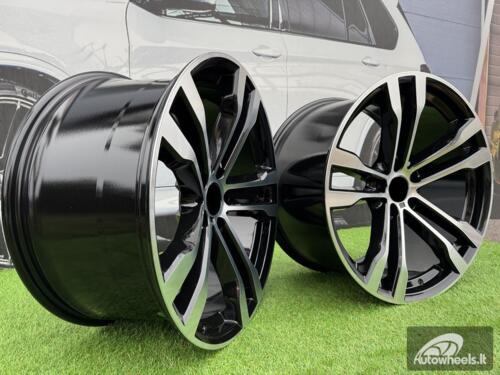 Ratlankis R20x11  5X120  ET  37  74.1  BK924  Black Polished (MB)  For BMW  (K2)  (Rear+Front)