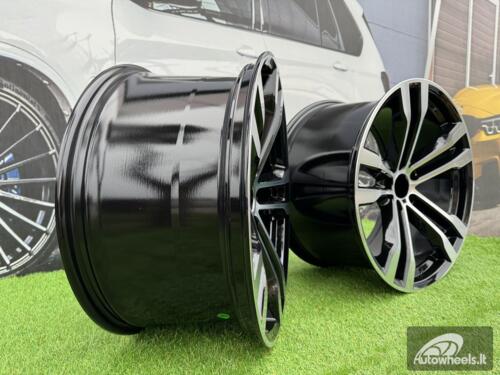 Ratlankis R20x11  5X120  ET  37  74.1  BK924  Black Polished (MB)  For BMW  (K2)  (Rear+Front)