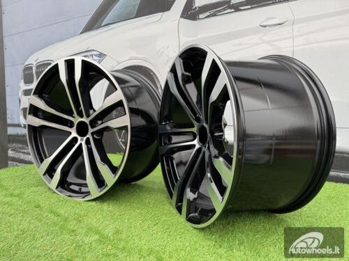 Ratlankis R20x11  5X120  ET  37  74.1  BK924  Black Polished (MB)  For BMW  (P2+K2)  (Rear+Front)