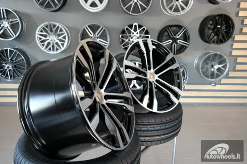 Ratlankis R20x11  5X120  ET  37  74.1  BK924  Black Polished (MB)  For BMW  (P2)  (Rear+Front)