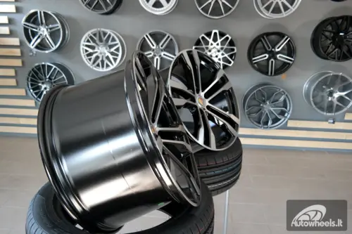 Ratlankis R20x11  5X120  ET  37  74.1  BK924  Black Polished (MB)  For BMW  (P2)  (Rear+Front)